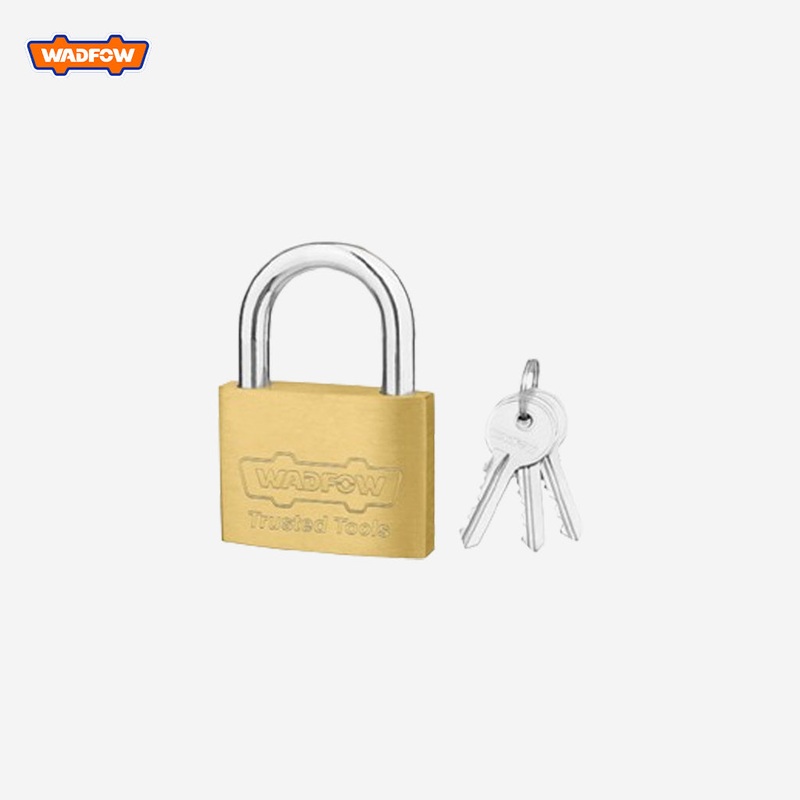 Wadfow Brass Padlock Durable 20mm-50mm with 3 Pcs Iron Keys