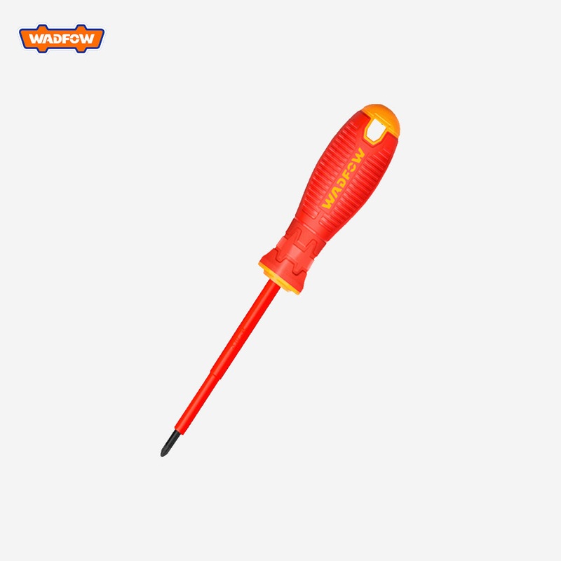 Wadfow 1000V Insulated Pozi-Drives Philips Screwdriver (Round Shank)