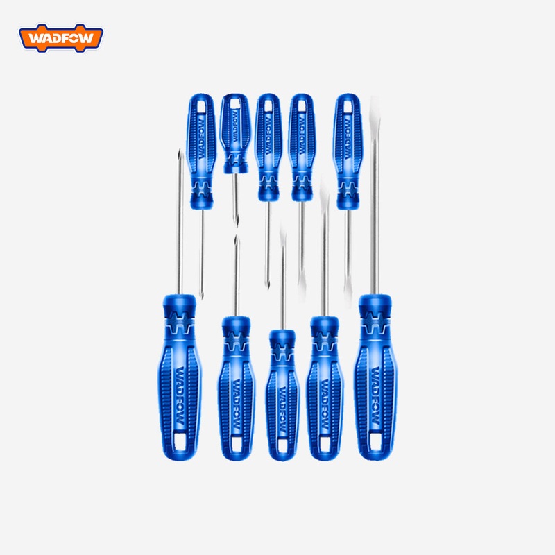 Wadfow 10Pcs Screwdriver Set 40cr Round Shank