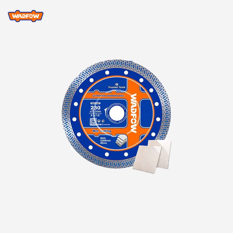Wadfow  4inches-9inches Wet & Dry Ultrathin Diamond Disc For Bricks Limestone Stone WAD-HT