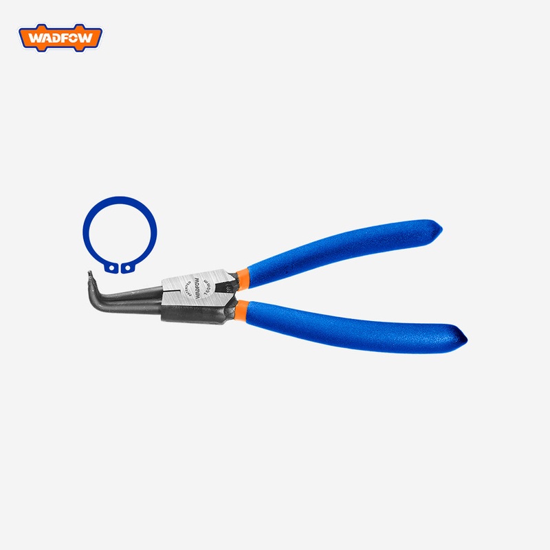 Wadfow  7"/180mm Bent Head External Plier Circlip Pliers WAD-HT