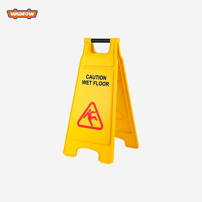 Wadfow  Caution Warning Sign Board for Wet or Damp Floor to Avoid Slipping, Foldable