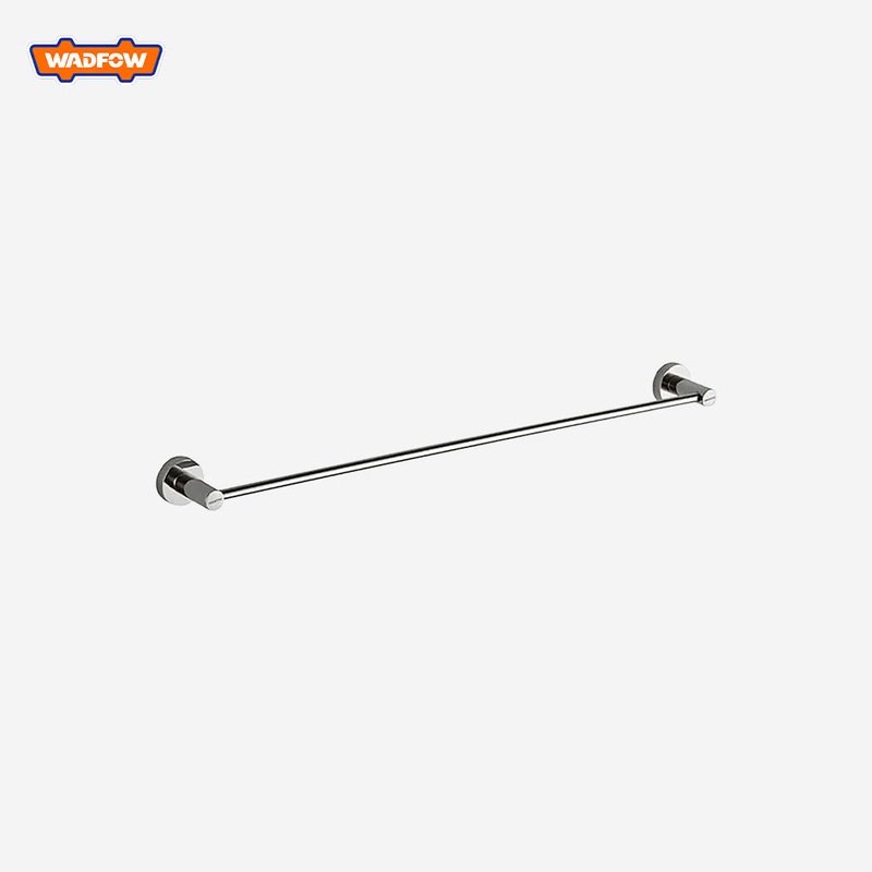 Wadfow  Matte Black & Chrome Plated Zinc Alloy 60cm Towel Bar