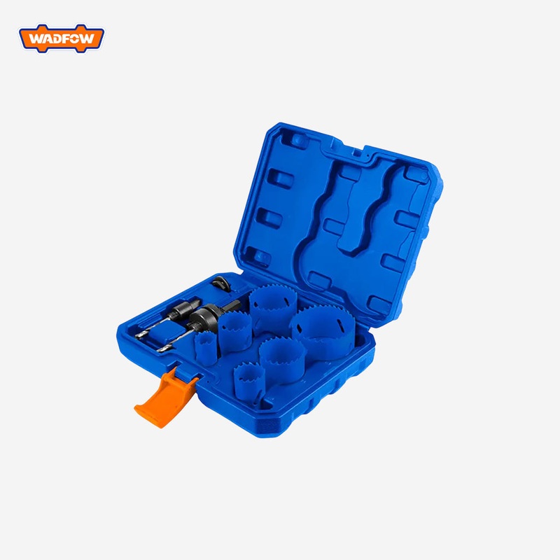 Wadfow  WKJ3491 Set of 9pcs Plumbers Bi-Metal Hole Saw Set Multi Purpose Hole Cutter Drill Bit Kit