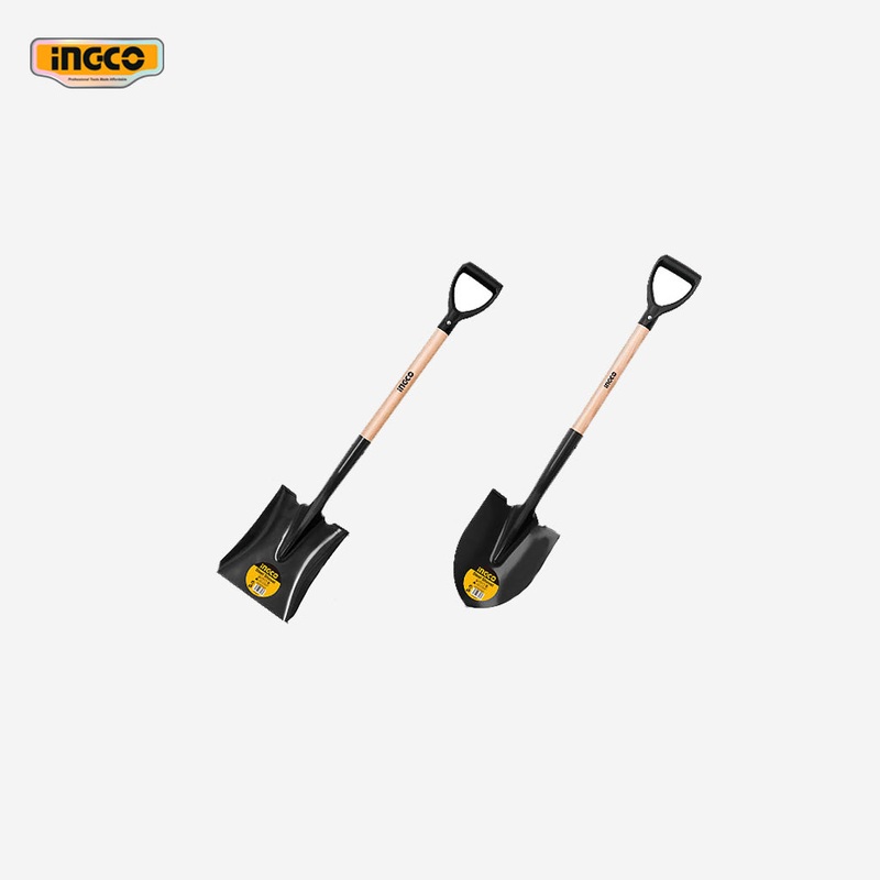 Ingco Ingco Steel Square / Round Shovel with Wooden Handle HSSH1108 ING-HT