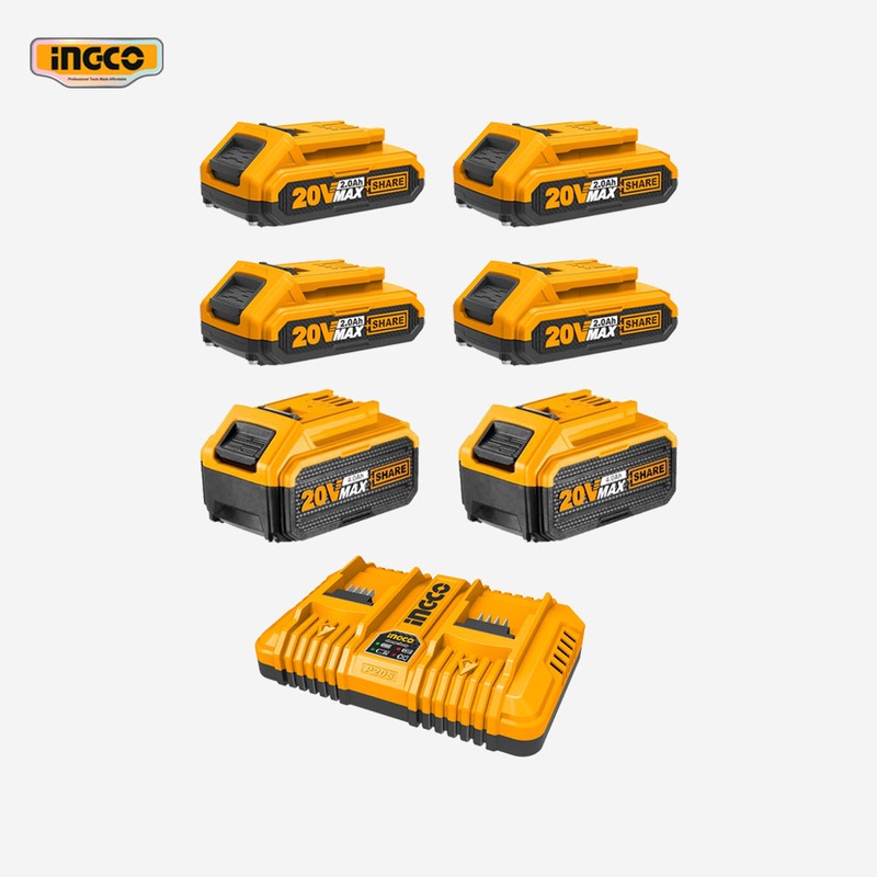 Ingco P20S 20V Lithium-Ion Battery And Charger Kit COSLI230701