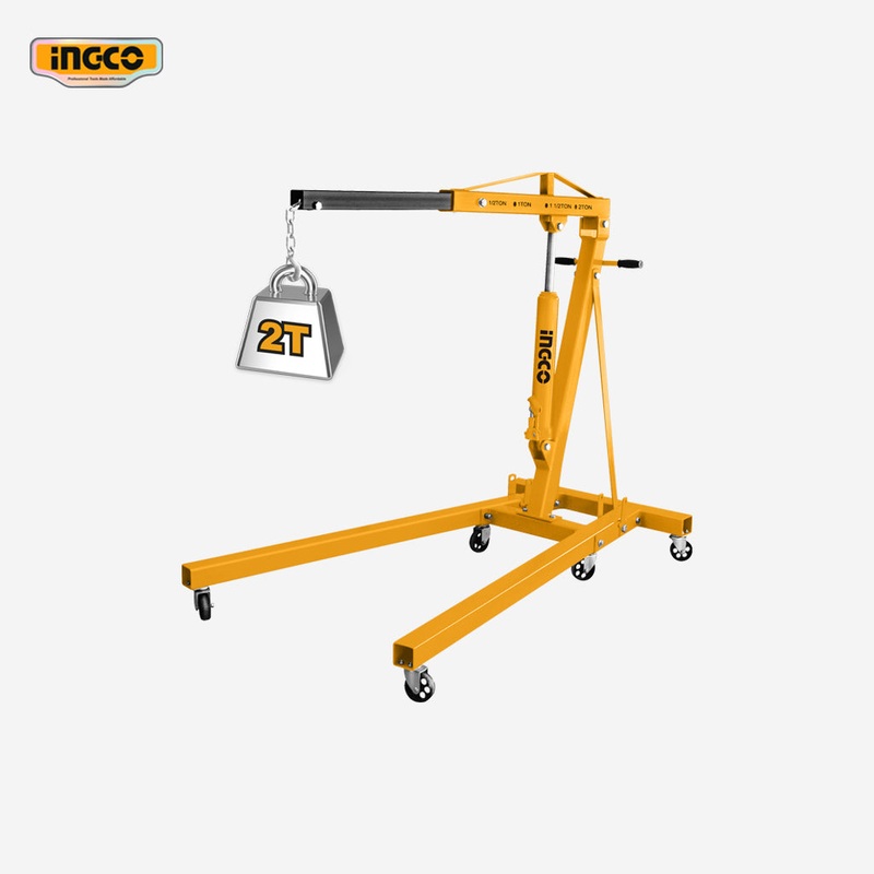 Ingco Engine Crane 2 Tons for Hydraulic Part with 25-2000mm Lifting Range HEC21