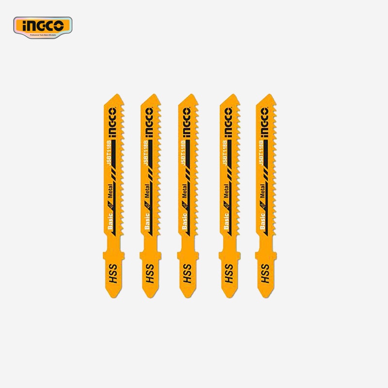 Ingco Ingco 5pcs/set Jigsaw Blade Clean Cut Jig Saw Blade for Metal JSBT118B ING-HT