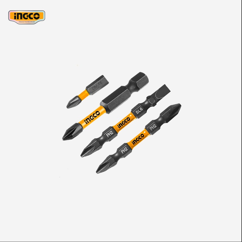 Ingco Ingco Impact Screwdriver Bits PH1,25mm to PH2+SL6,65mm Sold Per Set ING-HT