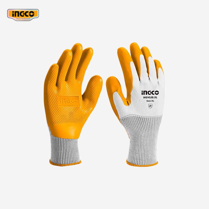 Ingco Industrial High Grade T/C Shell Cut-Resistance Latex Gloves HGVL08-XL