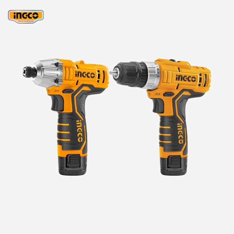 Ingco P20S 20V Lithium-Ion Cordless 2Pcs Combo Kit Cordless Impact Driver & Cordless Drill CKLI1201
