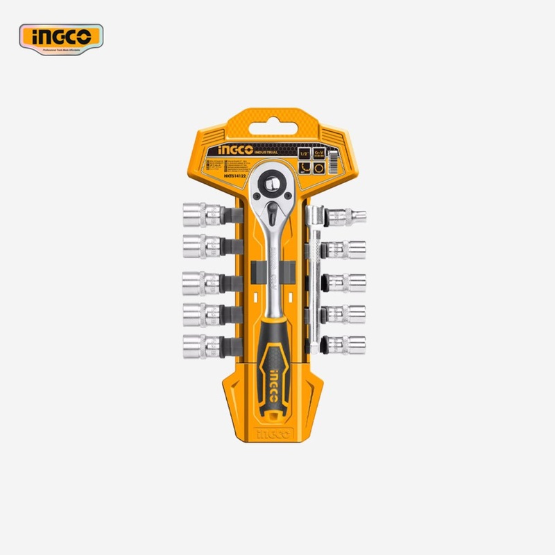Ingco 12 Pcs 1/4-Inch Socket Wrench Ratchet Spanner Set HKTS14122