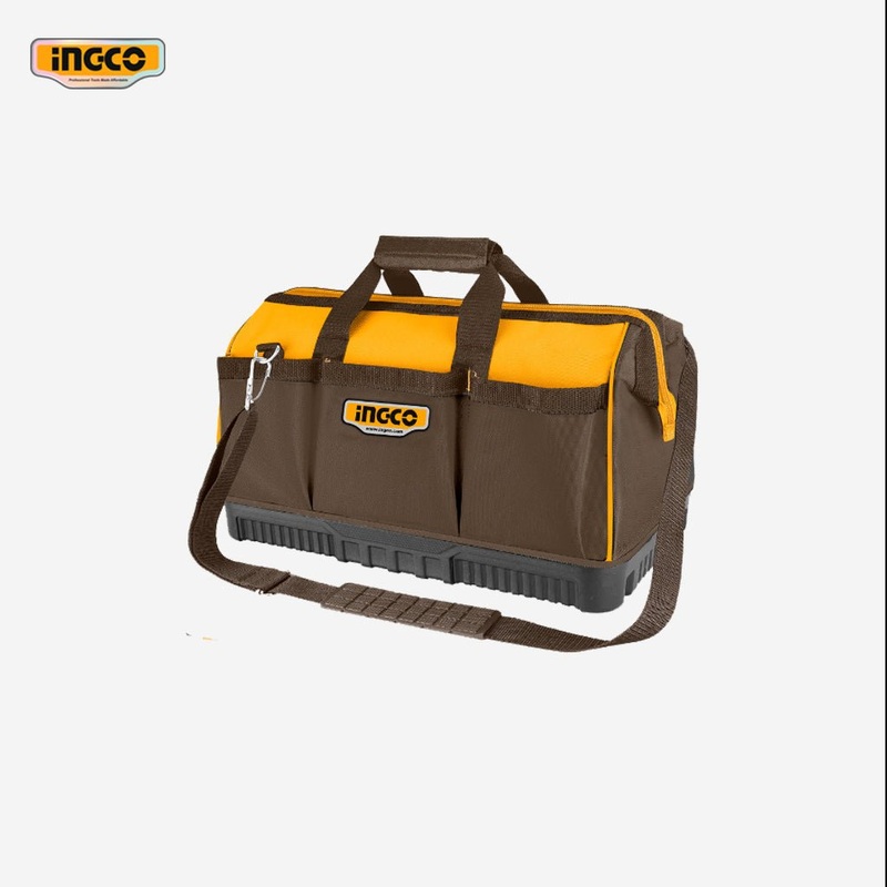 Ingco 16 Inch Basket Tools Bag Storage Box Organizer with 16 Pockets HTBG08
