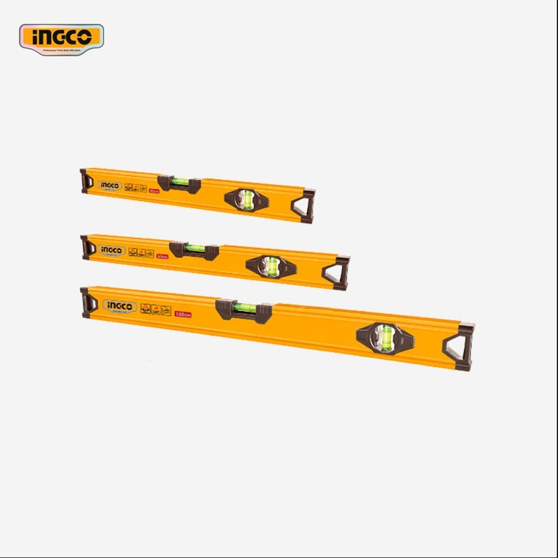 Ingco 3pcs Spirit Level Bar Set 40cm, 60cm, 100cm HSL10403
