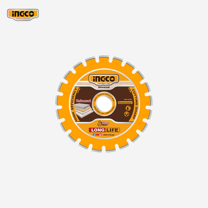 Ingco Ingco 355mm(14")x 25.4mm Diamond Disc For Asphalt and Concrete Cutting Disc Cut DMD033551