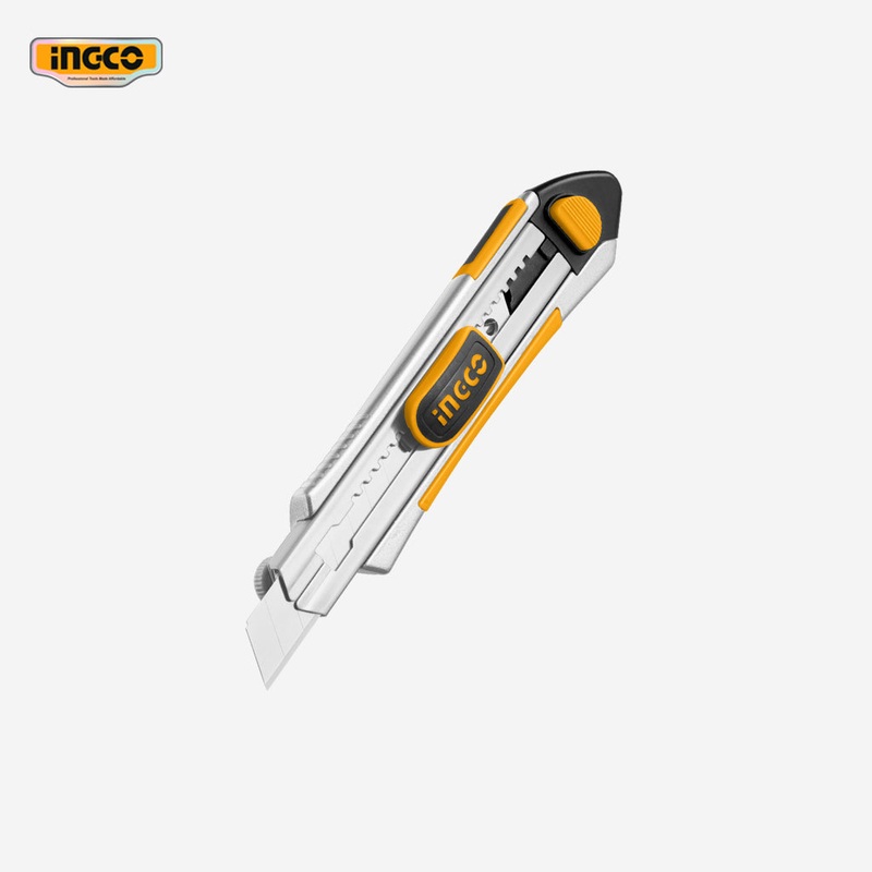 Ingco Snap Off Blades Knife Aluminum Alloy Shell with 6Pcs SK5 Blades HKNS1808