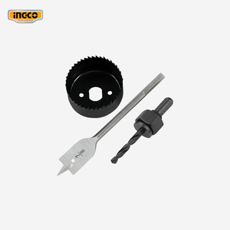 Ingco 3 Pcs Hole Kit Lock Installation Hole Saw Set AKHS302
