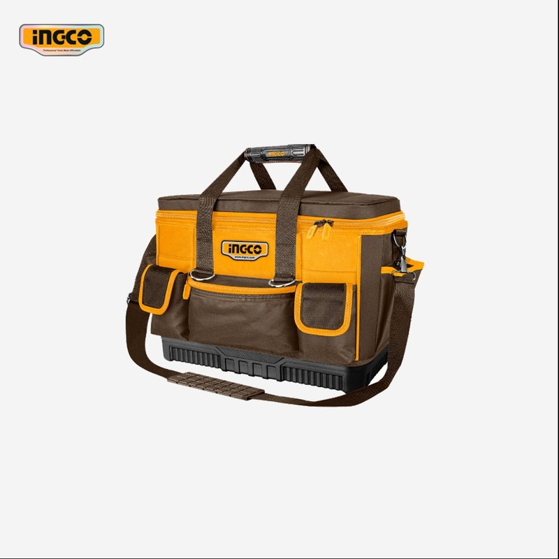 Ingco 16 Inch Basket Tools Bag Storage Box Organizer with 25 Pockets HTBG10