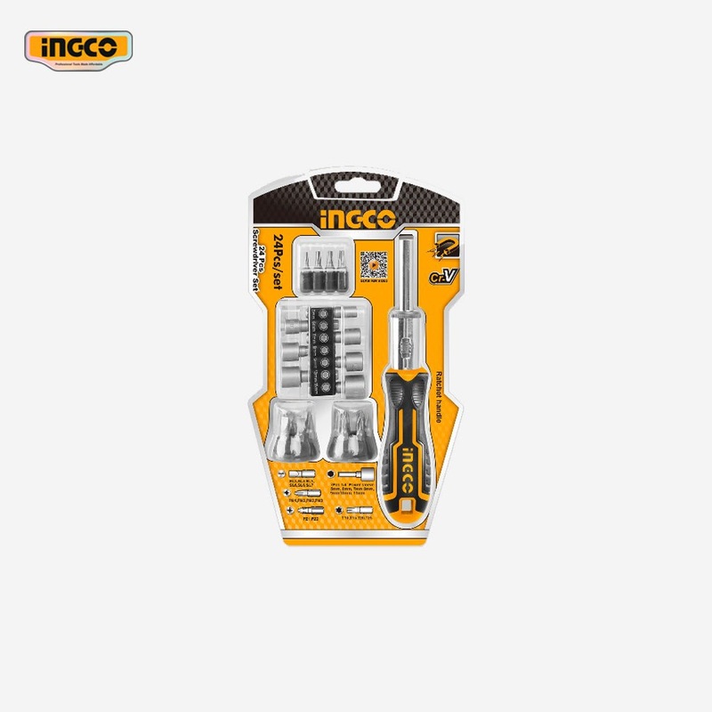 Ingco 24 Pcs Screwdriver and Bits Set HKSDB02482