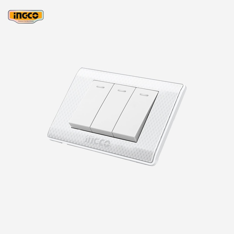 Ingco 3-Gang 1-Way Universal Switch Outlet HESSH18131