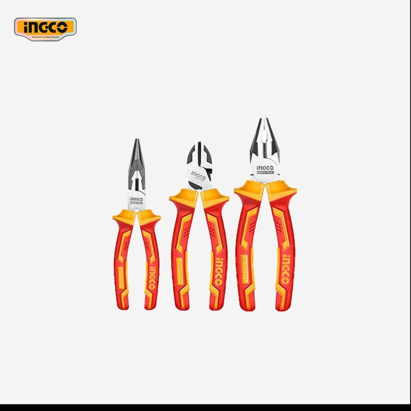 Ingco 3 Pcs Insulated Pliers Set HIKPS28318