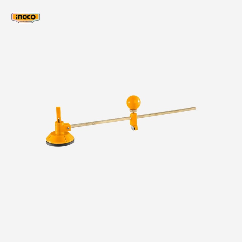 Ingco 30cm Compasses Glass Cutter Blade with Rubber Suction Cups, Metal Scale Ruler HGCT16001