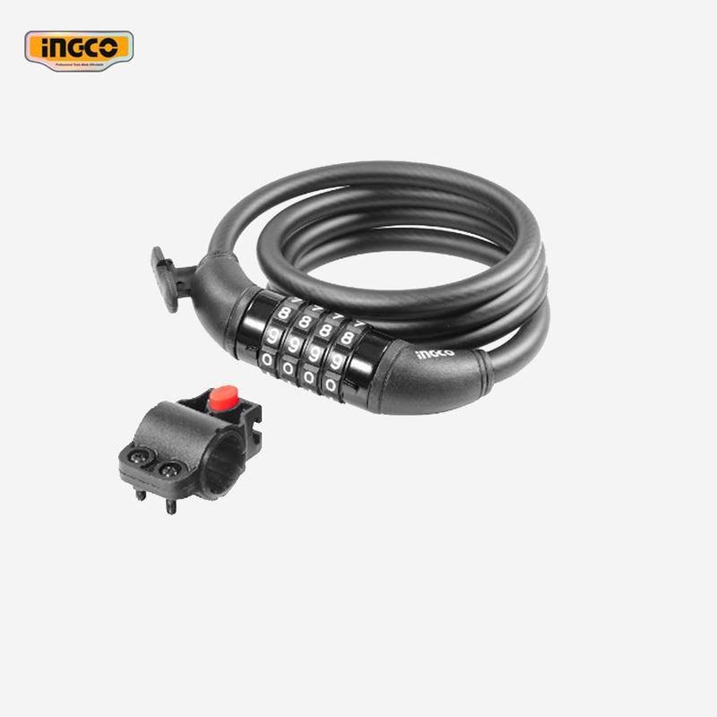Ingco 4 Digit Combination Bicycle Lock with Lock Frame DBK21012