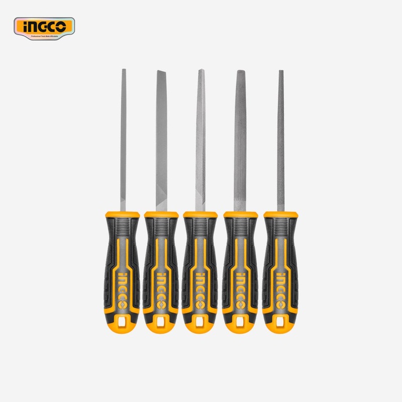 Ingco 5 Pcs Industrial Steel File Set T12 Steel 8" (200mm) HKTFS0508