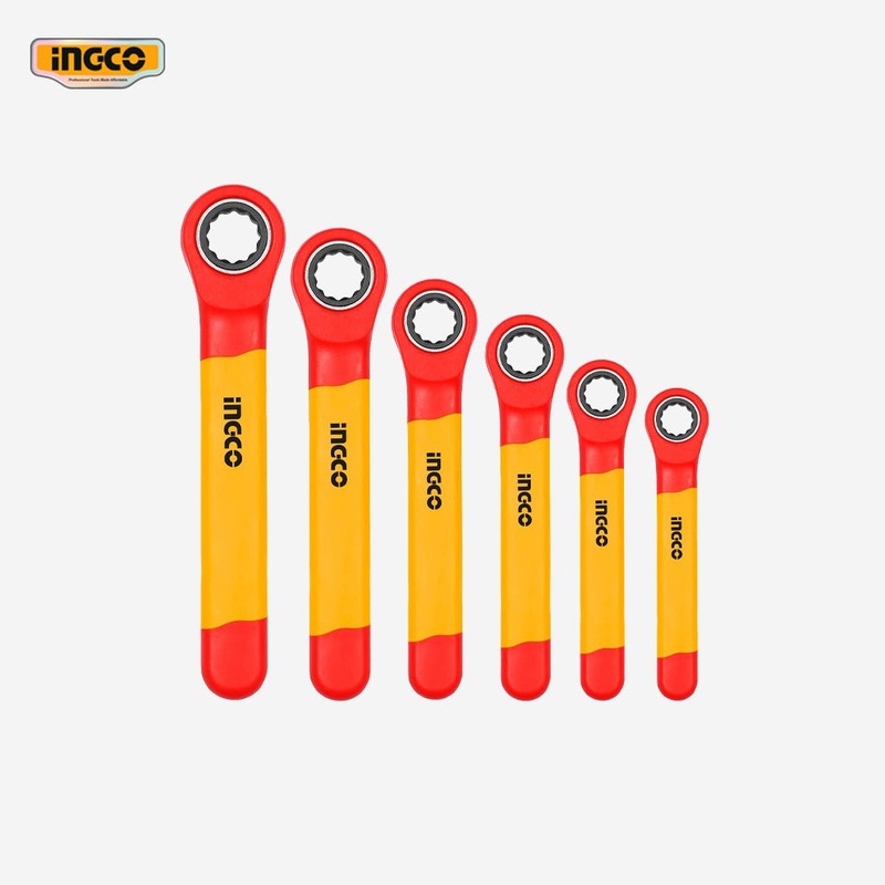 Ingco 6 Pcs Insulated Ratchet Wrench Set HKISPA0603