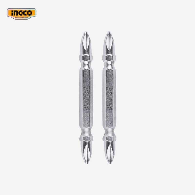 Ingco 65mm(2pcs) S2/PH2 Magnetic Double Ended Screwdriver Bits SDB61PH652