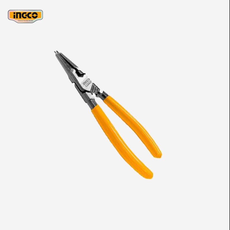 Ingco 7"/180mm Straight External & Interior Seeger Ring Circlip Pliers with Spring HCCP261801 / HCCP261803