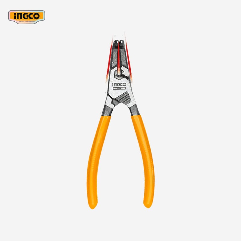 Ingco 7 Inch/180mm Circlip Pliers Bent Head Internal HCCP261804