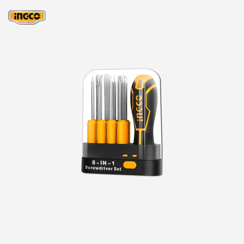 Ingco 8 in 1 Universal Screwdriver Set (9 Pieces Set) Interchangeable AKISD0901